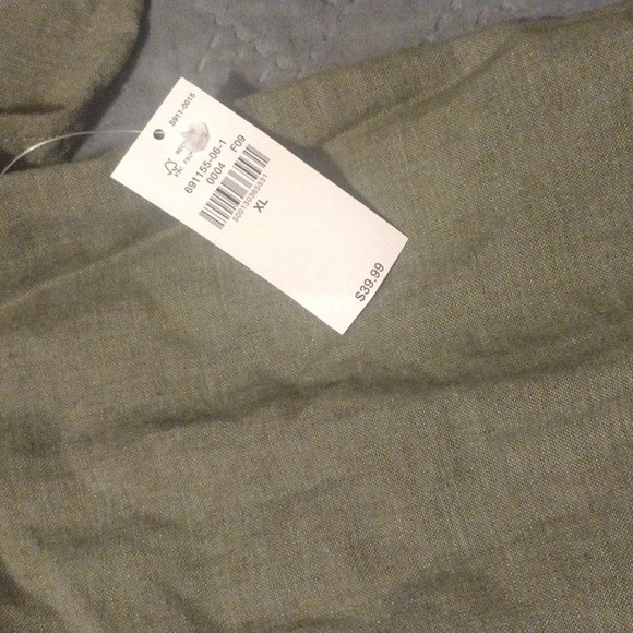 Men's Tan Long Sleeve Button Up Shirt - Picture 2 of 9